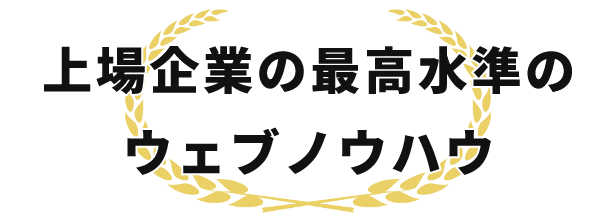 上場企業の最高水準のウェブノウハウ